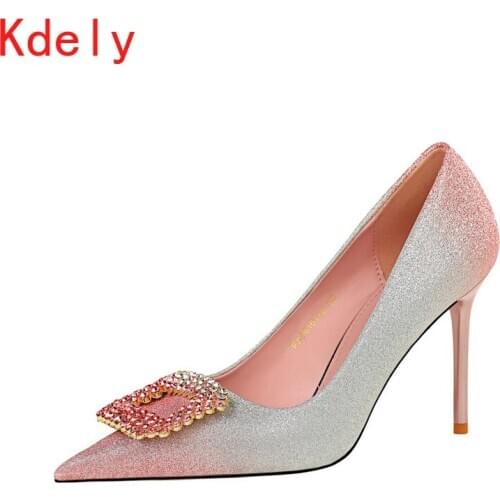 2021 New Rhinestone Black French High-heeled Shoes Womens Thin Heels with Sexy Words After Baotou Sandals Female Summer