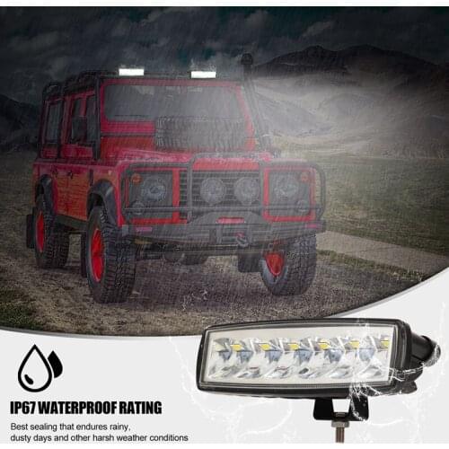1/2pcs 6 Inch 18W DRL LED Work Lights spot Beam Spotlight 12V 24V Daytime Running Light For truck ATV SUV Off road car styling