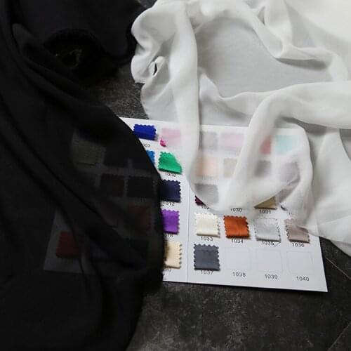 1 Meter Black And White Silk Georgette Fabric Wide Silk Lining 10 MM Silk Lining Cloth