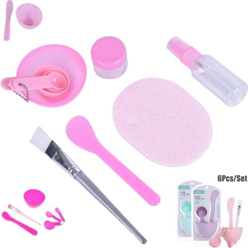 1 Set Face Mask Mixing Bowl Set DIY Facial Beauty Cosmetic Makeup Tool With Brush Mixing Stick Spatula Measuring Spoon Kit