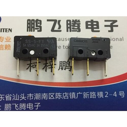 1PCS Japan Omron SS-5-FT small stroke limit reset micro switch needle button 5A 3 foot long foot