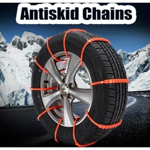 10PCS / Set Car Truck Snow Anti-Skid Wheel Tire Chains Anti-Slip Belt Orange high quality