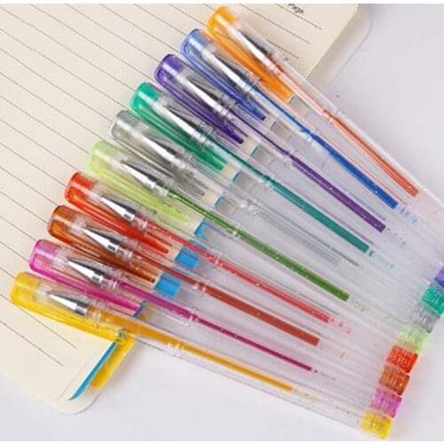 10Pcs Glitter Painting Drawing Sketching Paper Gel Ink Pen Ballpoint
