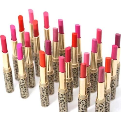12pcs Colors Leopard Lipstick Lip Gloss Long Lasting Cosmetic Makeup Set