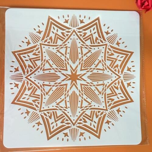 30 * 30cm Octagonal Floral Mandala DIY Layering Stencils Wall Painting Scrapbook Coloring Embossing Album Decorative Template