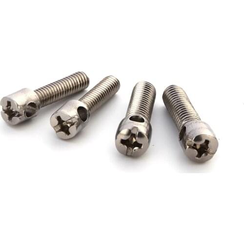 30pcs M3 stainless steel bolts eleven slots with hole seal screw bolt screws 6mm~40mm length