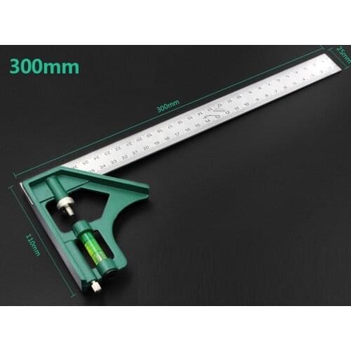 300mm stainless steel combination square protractor woodworker test ruler protractor angle meter gauge goniasmometer magnetic wo