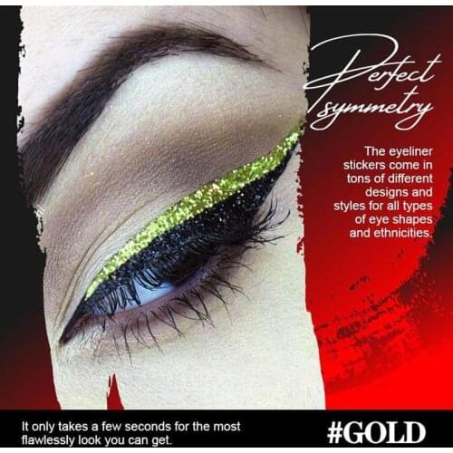 6 Pairs Reusable Eyeliner Stickers Precise Liquid Eyeliner Wing-Tip Sticker Kit Potable Design Waterproof Smudge-Proof Washable