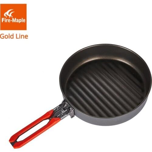 Fire Maple Gold Line 0.9L Non-stick Frying Pan Outdoor Camping Hiking Skillet with Non Stick Coating Fryan 210G