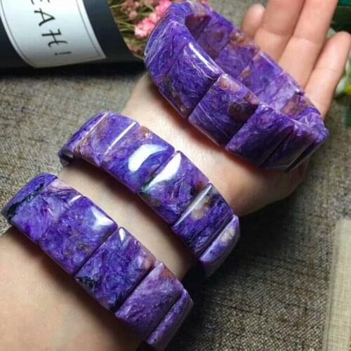 FREE SHIPPING Natural Purple Charoite Crystal Loose Beads Bracelet 18*13mm (cx#6658)