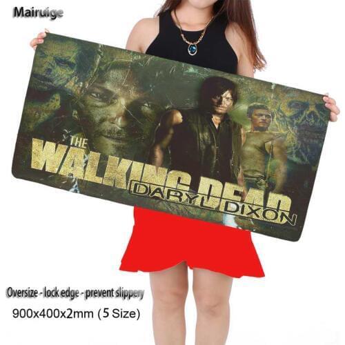 Mairuige Print Large Walking Dead Mouse Pad 900*400mm Speed Locking Edge Keyboards Mat Gaming Mousepad Desk Mat for Cs Go DOTA2