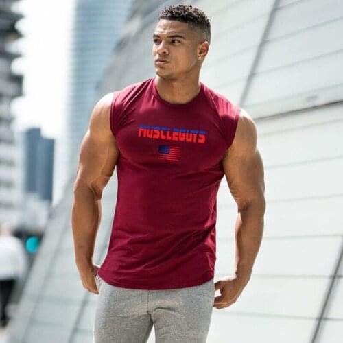 Brand Workout Casual Cotton Mens Tank Top Gym Clothing Bodybuilding Fitness Sports Fashion Sleeveless Vest Muscle Undershirt