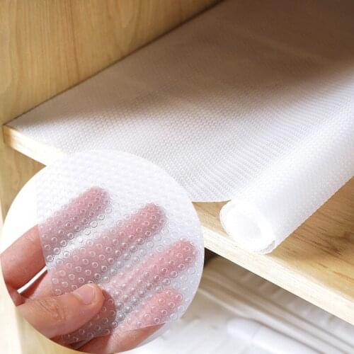 EVA Transparent Cabinet Mat Waterproof Drawer Liner Cabinet Non-slip Cover Mat DIY Home Kitchen Refrigerator Safety Mat