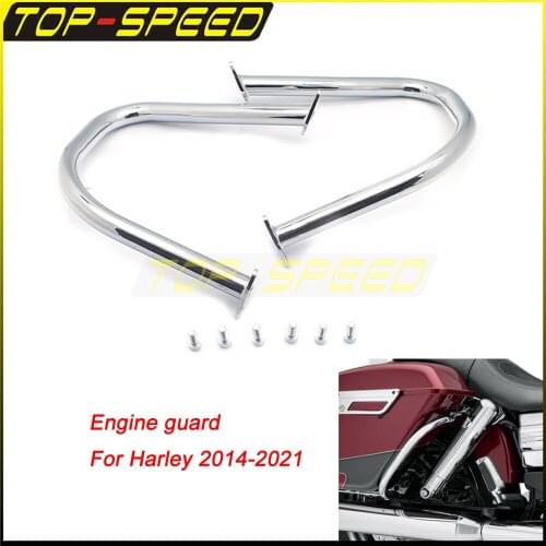 Chrome Engine Guard Highway Crash Bar Saddlebag Rail Guard Bumper For Indian Vintage 2020-2021 Challenger Dark Horse Chief