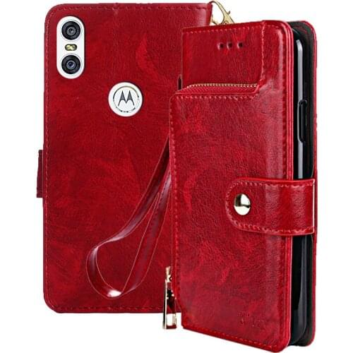 Quality PU Leather Wallet Case For Motorola One Phone Flip Case On MOTO P30 Play Soft Silicon Cover Stand Capa