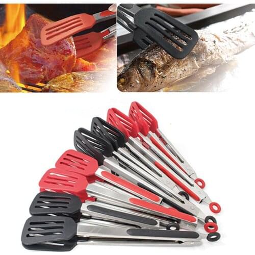 Kitchen Food Tongs Barbecue Salad Grill Serving Tongs No-stick Food Clip Silicone BBQ Tongs Bread Clamp Cake Clip