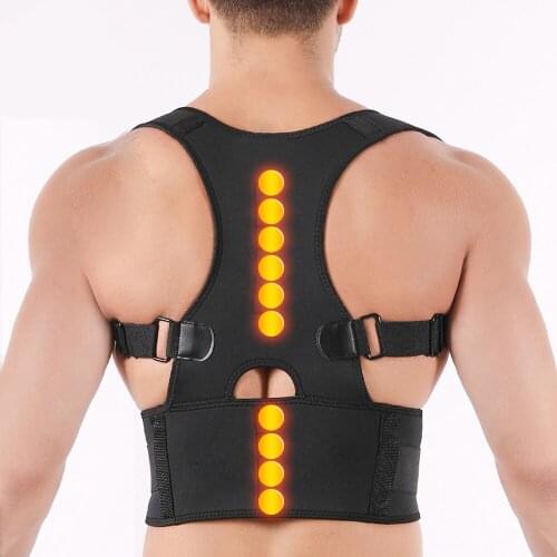 Magnetic Therapy Back Support Belt Posture Corrective Cervical Shoulder Posture Corrector Lower Back Straightener Brace Pain Men