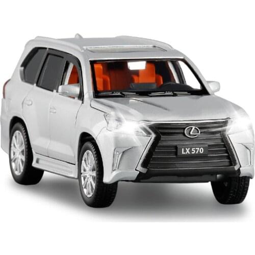 1:32 High Simulation Lexus LX570 SUV Alloy Pull Back Car Model Diecast Metal Car Castings Collection V026