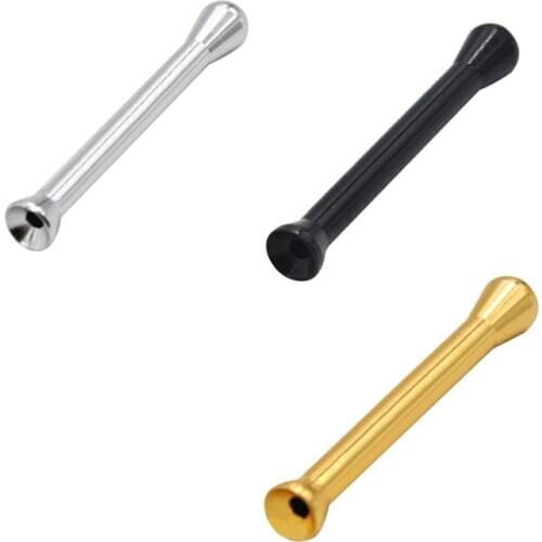 1Pc Aluminum Alloy Snuff Straw Sniffer Snorter Nasal Smoking Pipe Snuffer Bullet Accessories