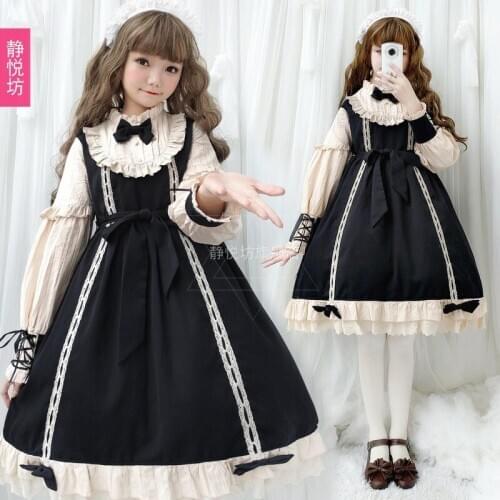Original Honey Girl Op Dress Court Vintage Lace Long Sleeve Princess Lolita Dress Lolita victorian dress kawaii clothing