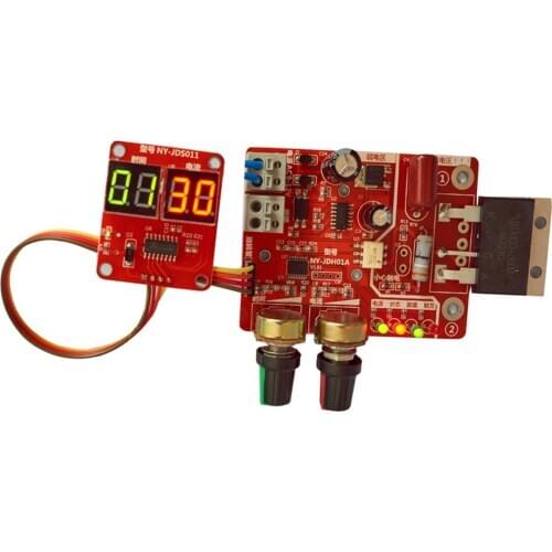 Spot Welding Machine Control Board Spot Welding Time and Current Controller Digital Display 40A100A Optional Ammeter Welder Tool