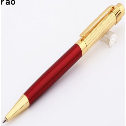 Luxury quality Blue ink pen 855 Golden hat Red wine Business office Medium nib Ballpoint Pen New
