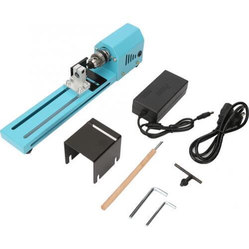 Punching Machine Miniature Electric Punching Grinding Machine DIY Wood Lathe Machine CN Plug 220V