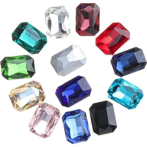 Top Claw Rhinestones Rectangle Glitter Crystal Beads For Needlework Strass Stones Trim Non Hotfix Glue Rhinestones for clothes