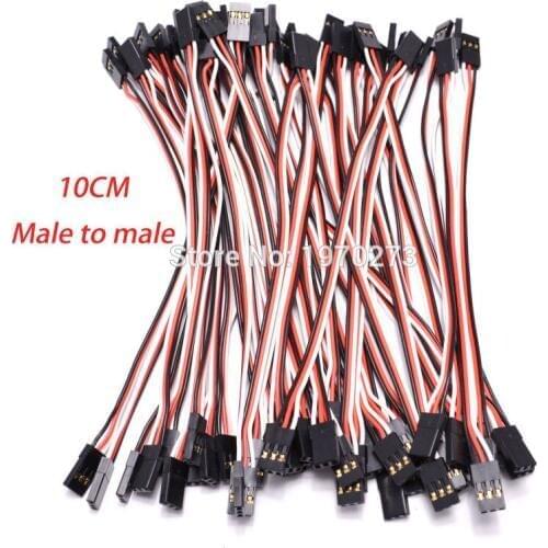 100mm 10cm male to male servo extension lead cord plug servo extension cable for RC Multi-rotor 5pcs 10pcs 20pcs