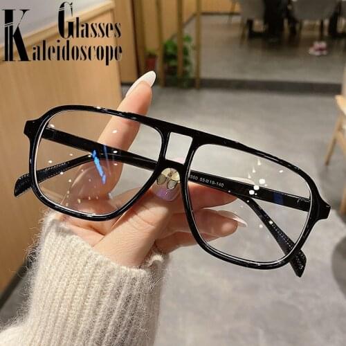 Vintage Piolt Glasses Frame Women Men Computer Eyewear Clear Lens Mypia Frames Classic Ladies Optical Spectacles Transparent