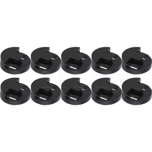 Yibuy Black Rubber Round Two Hole Bass Mute for String Double Bass Pack of 10