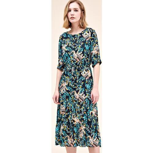 Floral silk dress tube maxi plus size women boho beach long dresses 2019 summer rockabilly Bohemia fem me sexy green elastic