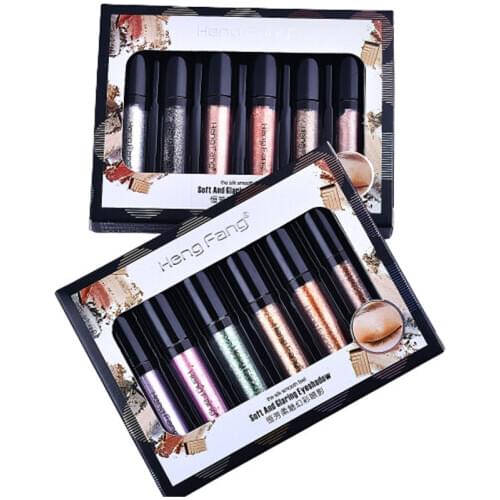 6 pcs/lot Liquid Eyeshadow Shiny Shimmer Matte Long Lasting Waterproof Party Eye Makeup Cosmetic