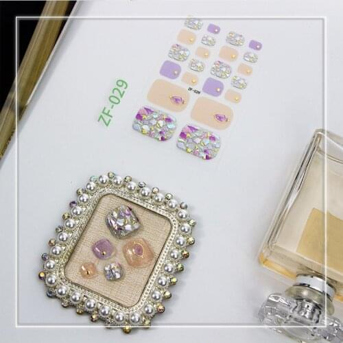 1Sheet Fashion Multicolor Toenail Stickers Full Cover Self-Adhesive Nail Polish Wraps for Feet Stickers Pregnant Women Available