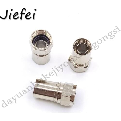 1000pcs Brand new high quality brass Crimp-On "F" Connector, For Standard Shield RG6/U Cable Selling