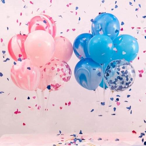 20 pcs 12" Foil Balloons Set Confetti Latex Balloons Baby Shower Kids Birthday Party Valentines Day Wedding Decoration Supplies