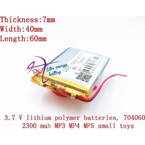 3.7V,2300mAH,SD704060 polymer lithium ion / Li-ion battery for dvr,GPS,mp3,mp4,cell phone,speaker