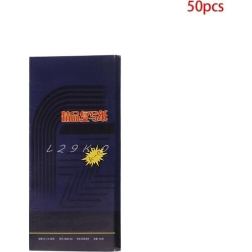 50 Sheets Carbon Paper Double Sided Carbon Copier Stencil Transfer Paper Stationery Supplies 48K