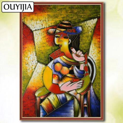 Picasso Abstract OUYIJIA 5D DIY Diamond Painting Full Square Picture Of Rhinestones Diamond Mosaic Embroidery For Sale Character