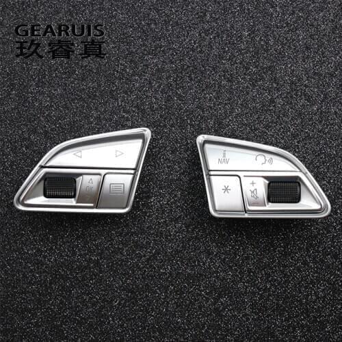Car styling Atuo steering wheel switch buttons Trim decoration Frame Covers stickers for Audi A3 8V S3 Interior Accessories