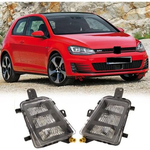 Car LED Front Fog Light DRL Fog Lamp for Golf 7 A7 MK7 GTD 2013-2017 5G0941699 5G0941700