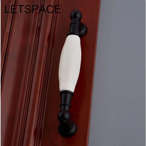 Free shipping simple dresser antique handles wardrobe pull knobs Ceramic Drawer pull knobs American cupboard cabinet handle150mm