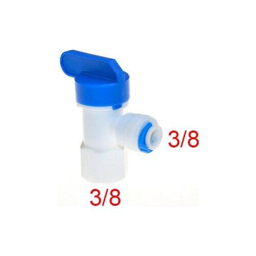 Water Filter Parts Elbow 3/8 Female 3/8 Tank Ball Valve for Tube Quick Connect