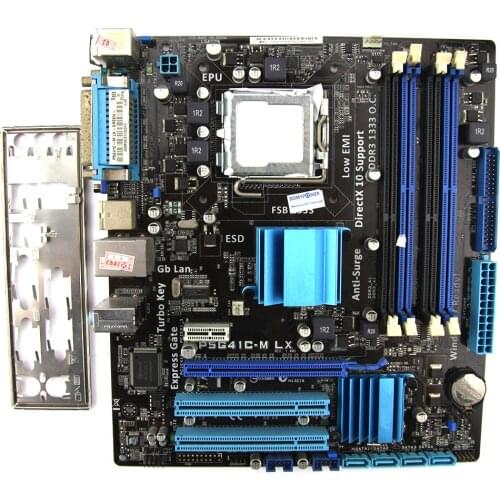 For ASUS P5G41C-M LX Motherboard For Intel G41 LGA 775 DDR2/DDR3 TESTED OK
