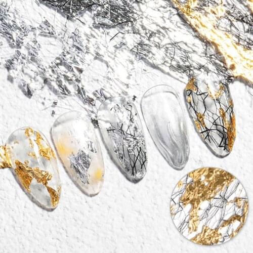 Nail Foil Decorative Easy to Stick Multiple Colors Golden Sally Net Manicure Foil for Female