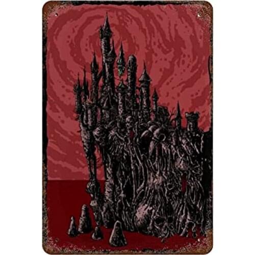 Ghastly Castles metal poster Halloween decor signs Retro wall Decoration, for man cave garage Kitchen Home Diner Bar Pub Coffee