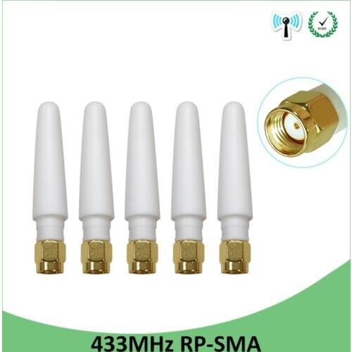 433MHz Antenna RP-SMA Connector 3dbi Plug 433 mhz directional antena waterproof antenne for Lorawan watermeter Gasmeter