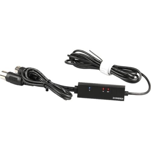 Hot-DOREMiDi MTU-11 MIDI to USB C Type C Cable USB MIDI Converter with Indicator Light for Android