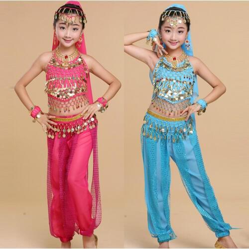 Children And Adults Belly Dance Set Indian Costume Performance Clothes Girl Jewelry Tassel Belly Dancing National Girls Dance