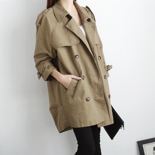 IQKXAJO Women's Double Breasted Trench Coats